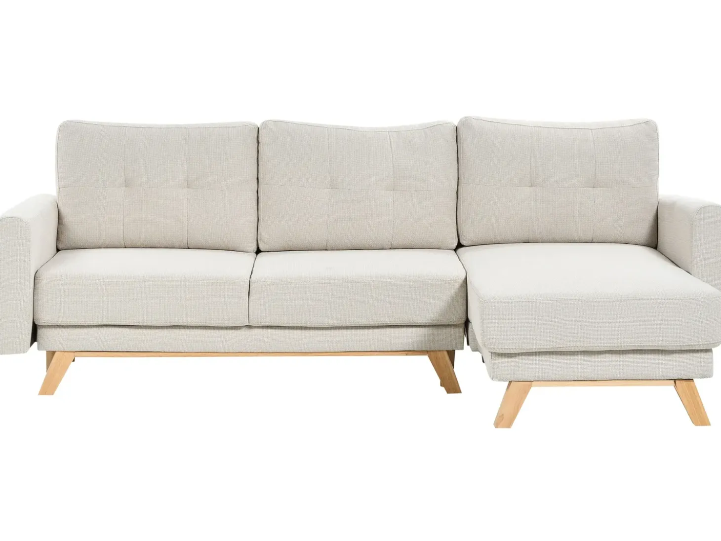 Sovesofa 3 personers SIRO Lys Beige med opbevaring Venstrevendt