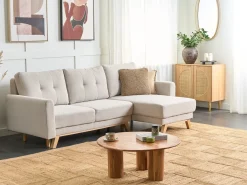 Sovesofa 3 personers SIRO Lys Beige med opbevaring Venstrevendt