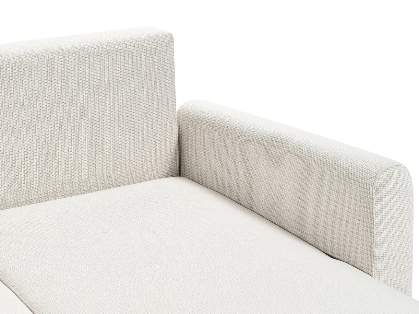Sovesofa 3 personers SIRO Lys Beige med opbevaring Venstrevendt