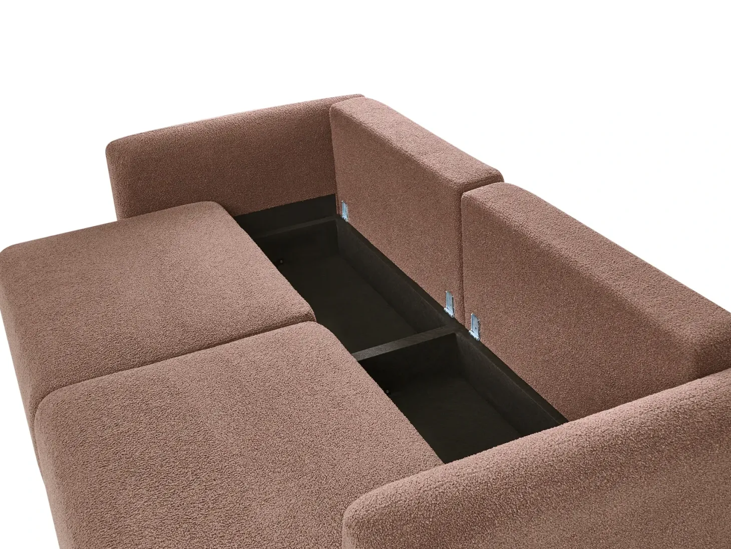 Sovesofa 3 personers VAXHOLM Boucle Brun med opbevaring