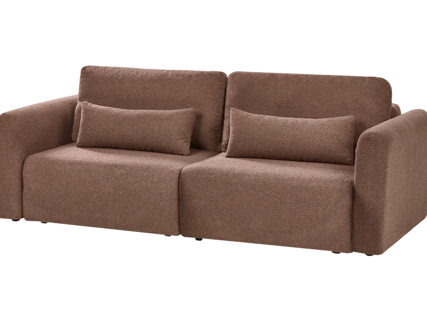 Sovesofa 3 personers VAXHOLM Boucle Brun med opbevaring
