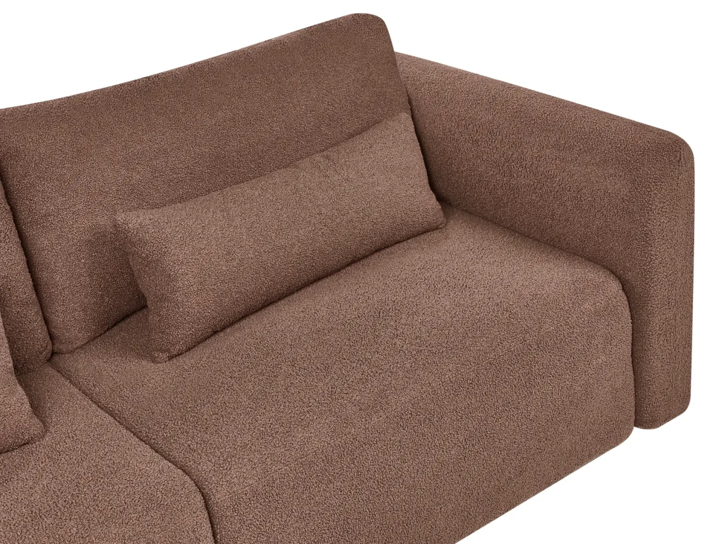 Sovesofa 3 personers VAXHOLM Boucle Brun med opbevaring