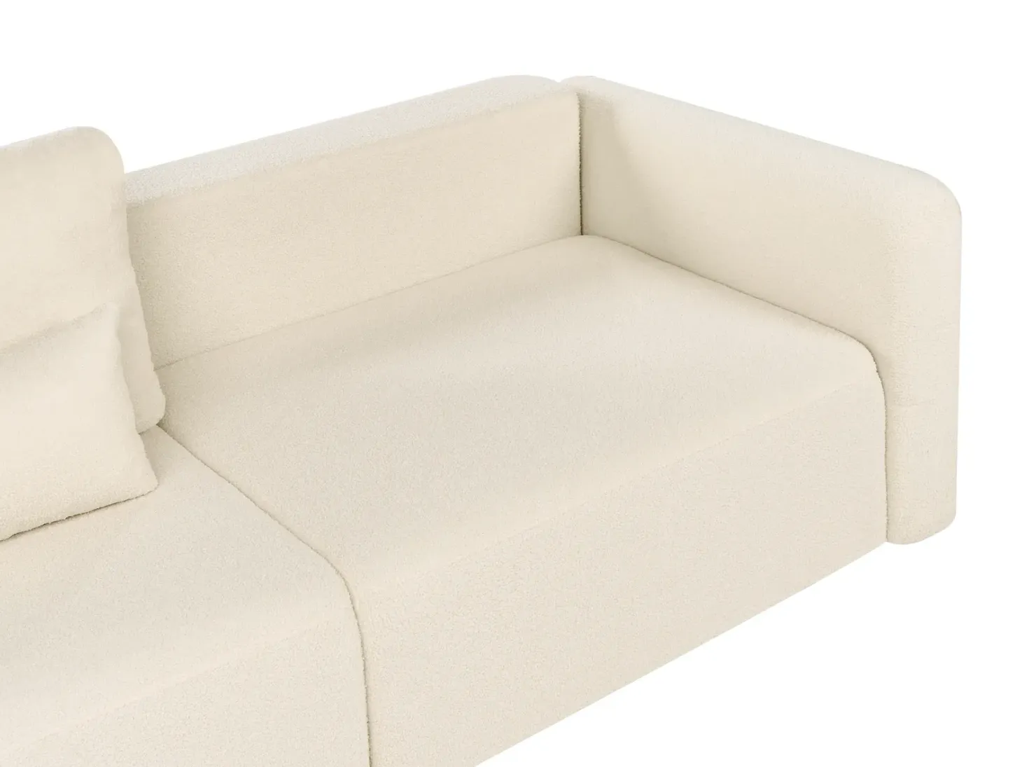 Sovesofa 3 personers VAXHOLM Boucle Cremehvid med opbevaring