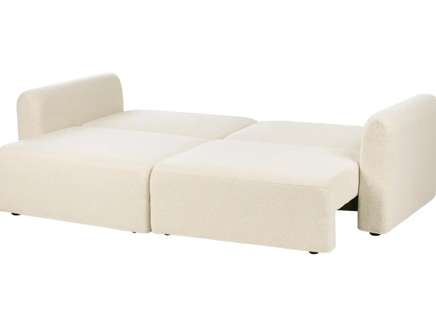 Sovesofa 3 personers VAXHOLM Boucle Cremehvid med opbevaring