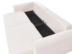 Sovesofa 3 personers VAXHOLM Boucle Lys Beige med opbevaring