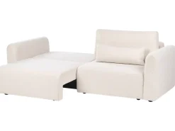 Sovesofa 3 personers VAXHOLM Boucle Lys Beige med opbevaring
