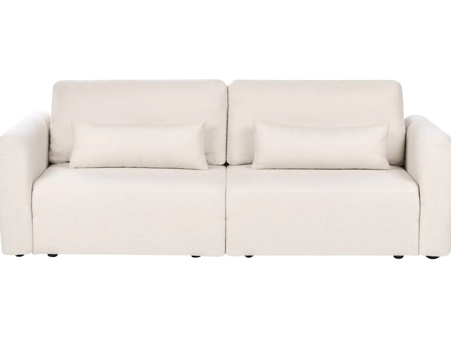 Sovesofa 3 personers VAXHOLM Boucle Lys Beige med opbevaring