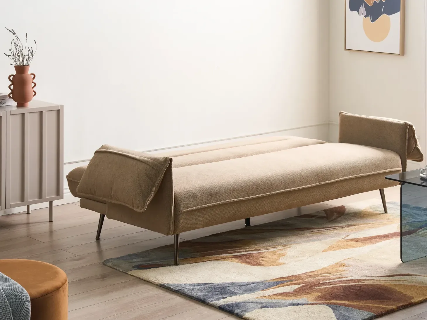 Sovesofa 3 personers VAYLA Lysebrun