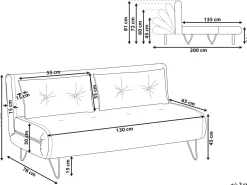 Sovesofa 2 personers VESTFOLD Olivengrøn