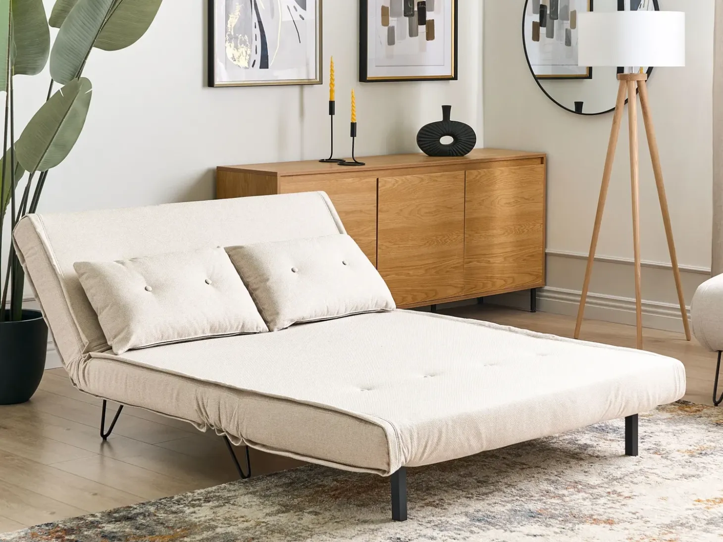 Sovesofa 2 personers VESTFOLD Lys Beige