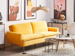 Sovesofa 3 personers VETTRE Velour Gul
