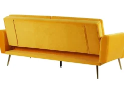 Sovesofa 3 personers VETTRE Velour Gul
