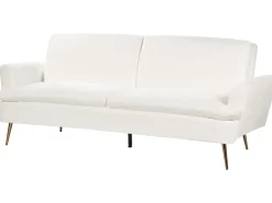 Sovesofa 3 personers VETTRE Velour Cremehvid