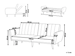Sovesofa 3 personers VIMMERBY Beige