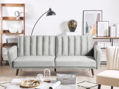 Sovesofa 3 personers VIMMERBY Velour Lysegrå