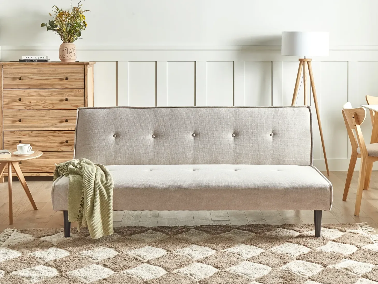 Sovesofa 3 personers VISBY Lys Beige