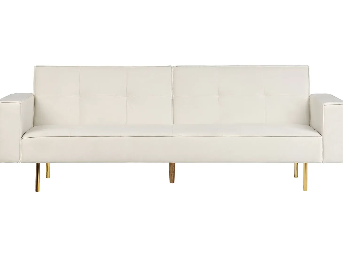 Sovesofa 3 personers VISNES Velour Cremehvid