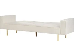 Sovesofa 3 personers VISNES Velour Cremehvid