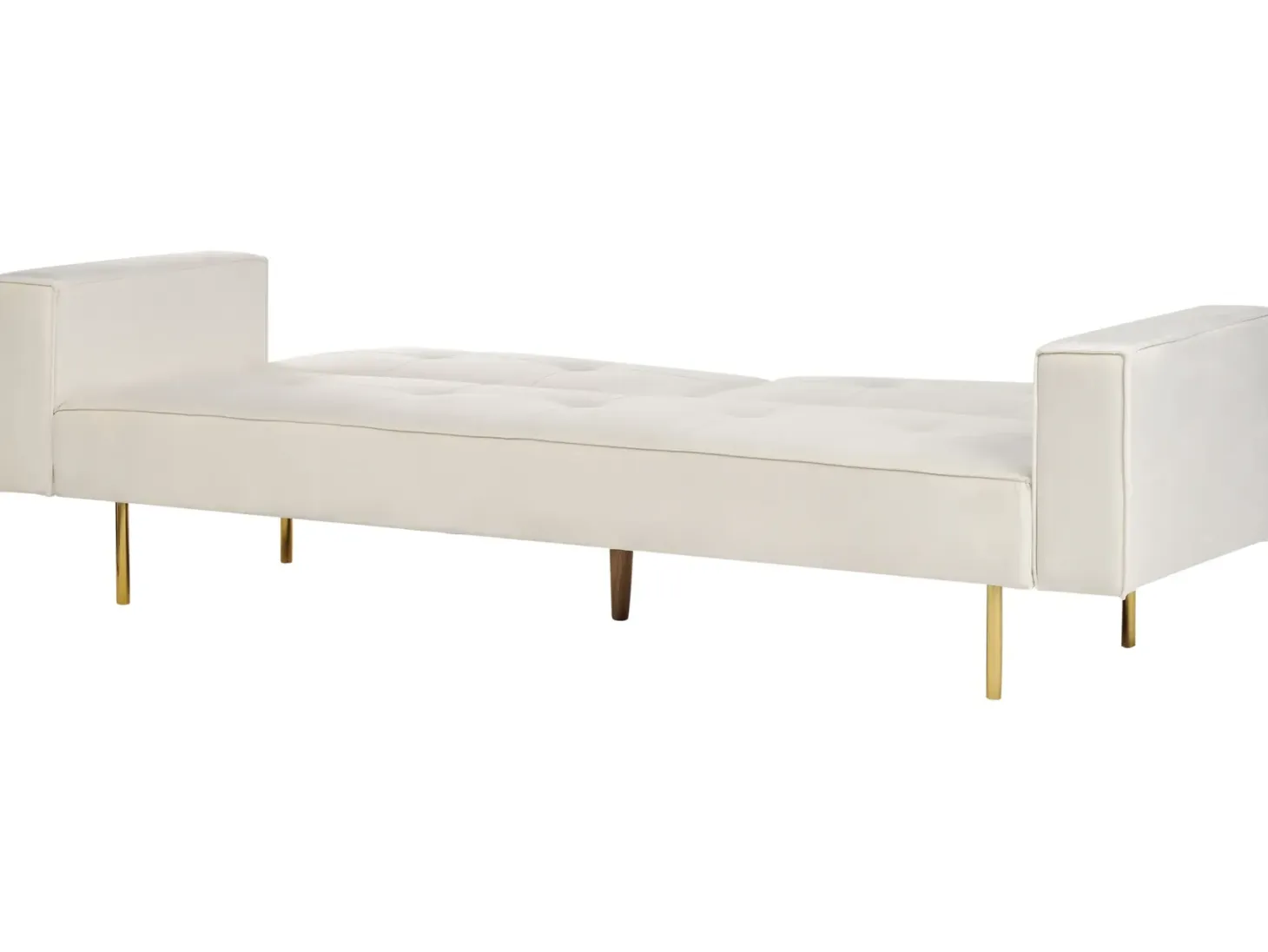 Sovesofa 3 personers VISNES Velour Cremehvid