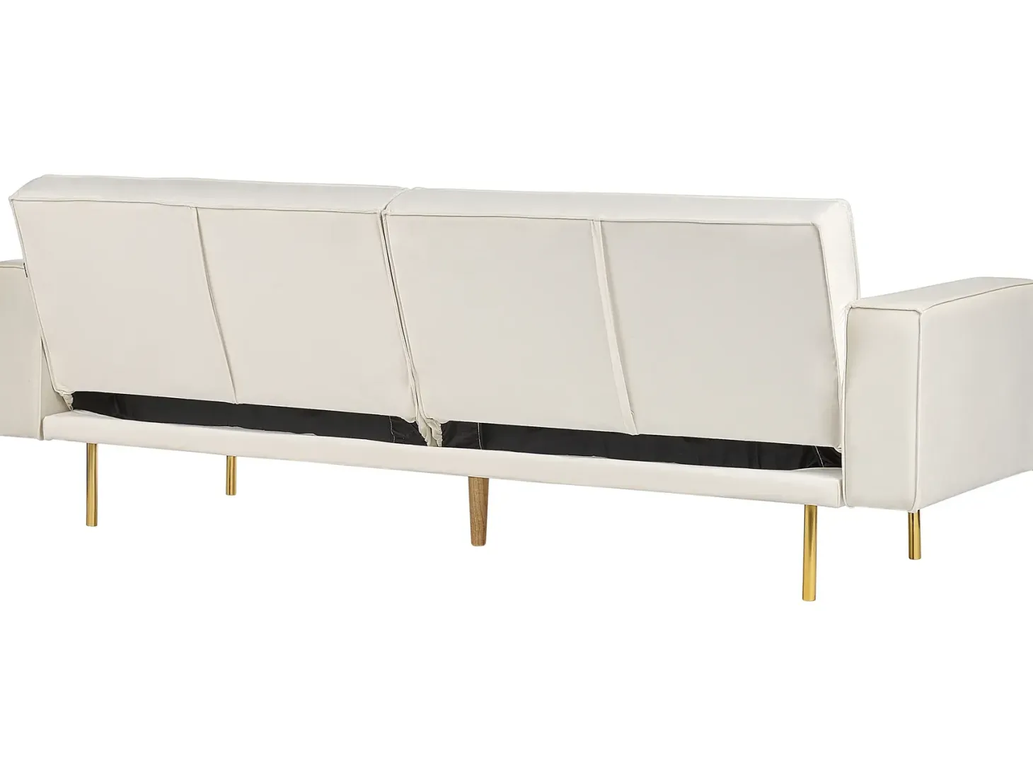 Sovesofa 3 personers VISNES Velour Cremehvid