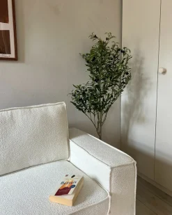 Sovesofa 3 personers VUOKATTI Boucle Cremehvid