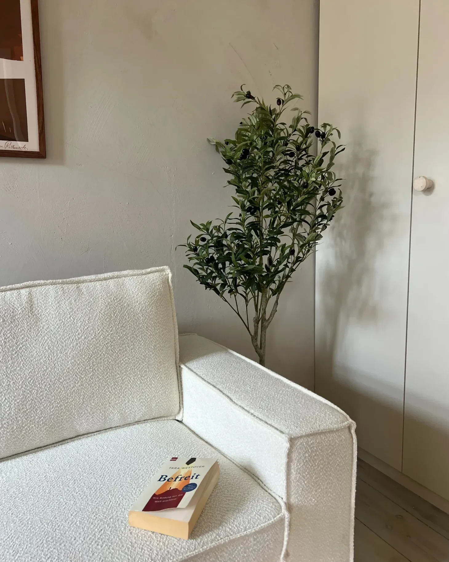 Sovesofa 3 personers VUOKATTI Boucle Cremehvid