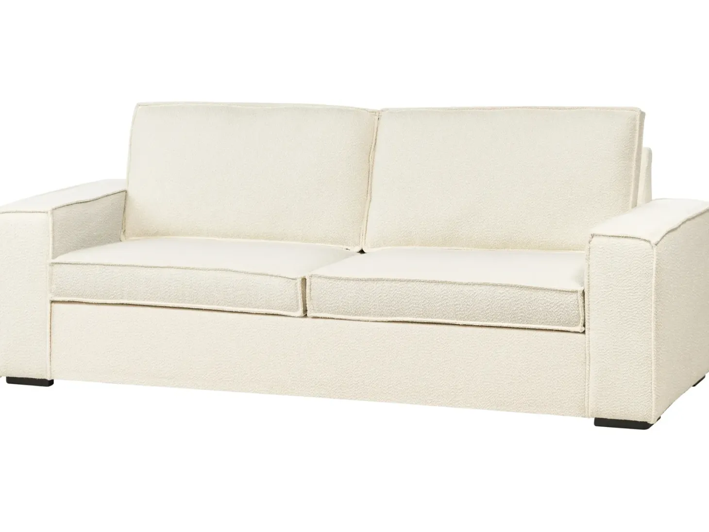 Sovesofa 3 personers VUOKATTI Boucle Cremehvid