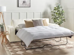 Sovesofa 3 personers VUOKATTI Boucle Cremehvid