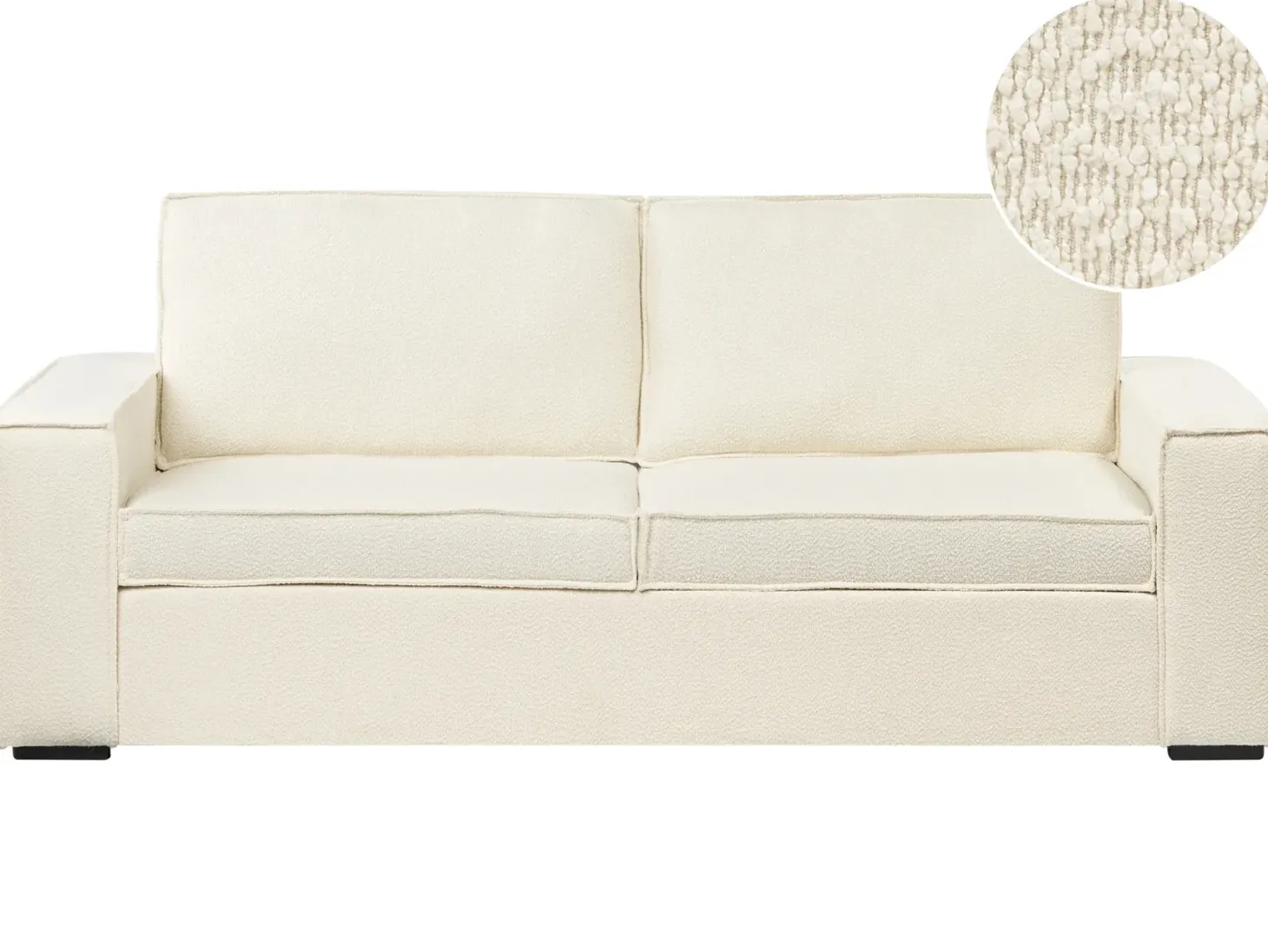 Sovesofa 3 personers VUOKATTI Boucle Cremehvid