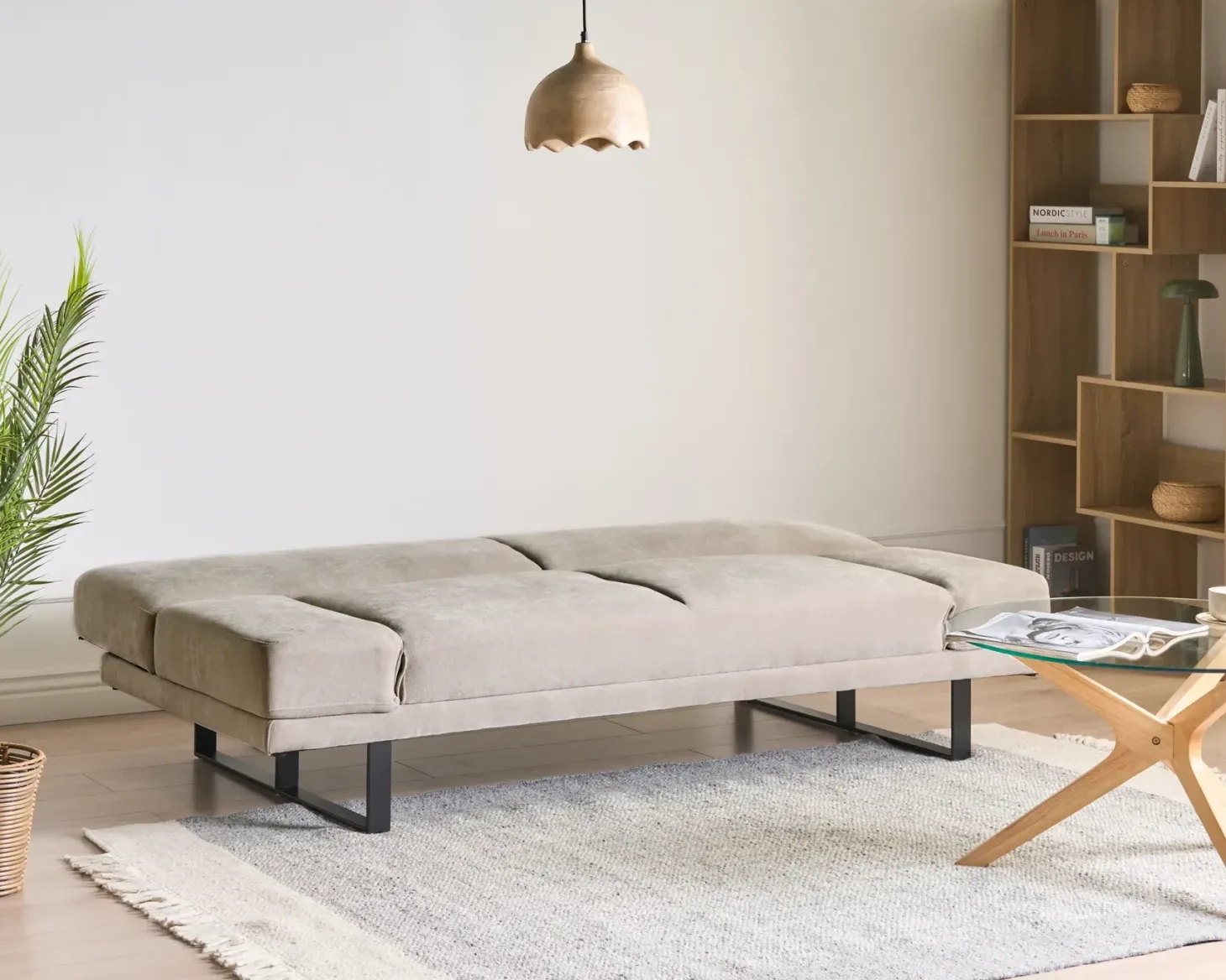 Sovesofa 2 personers YORK Chenille Lys Beige