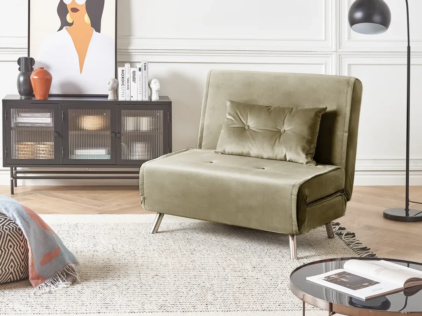Sovestol FARRIS Velour Olivengrøn