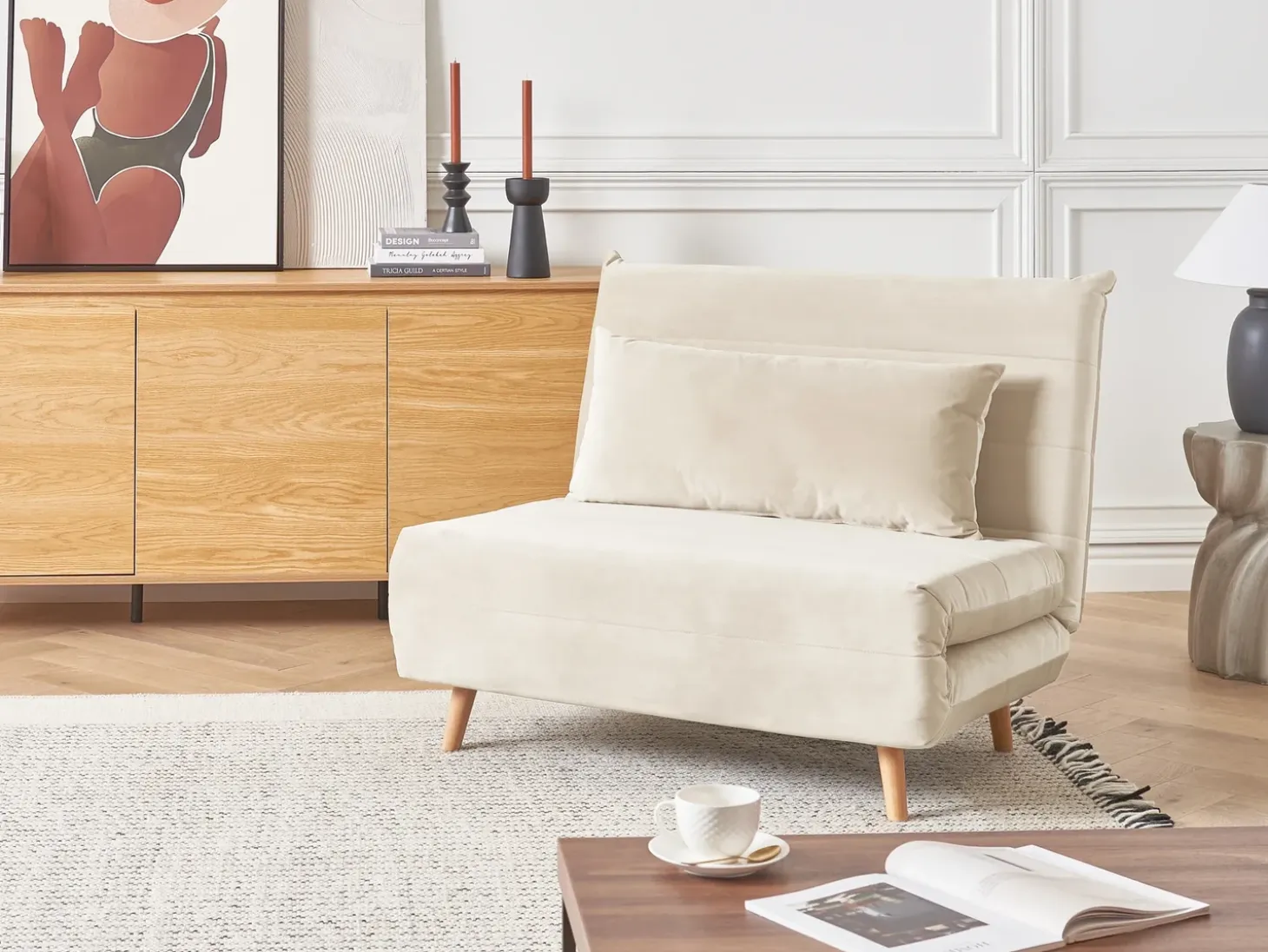 Sovestol SETTEN Velour Lys Beige