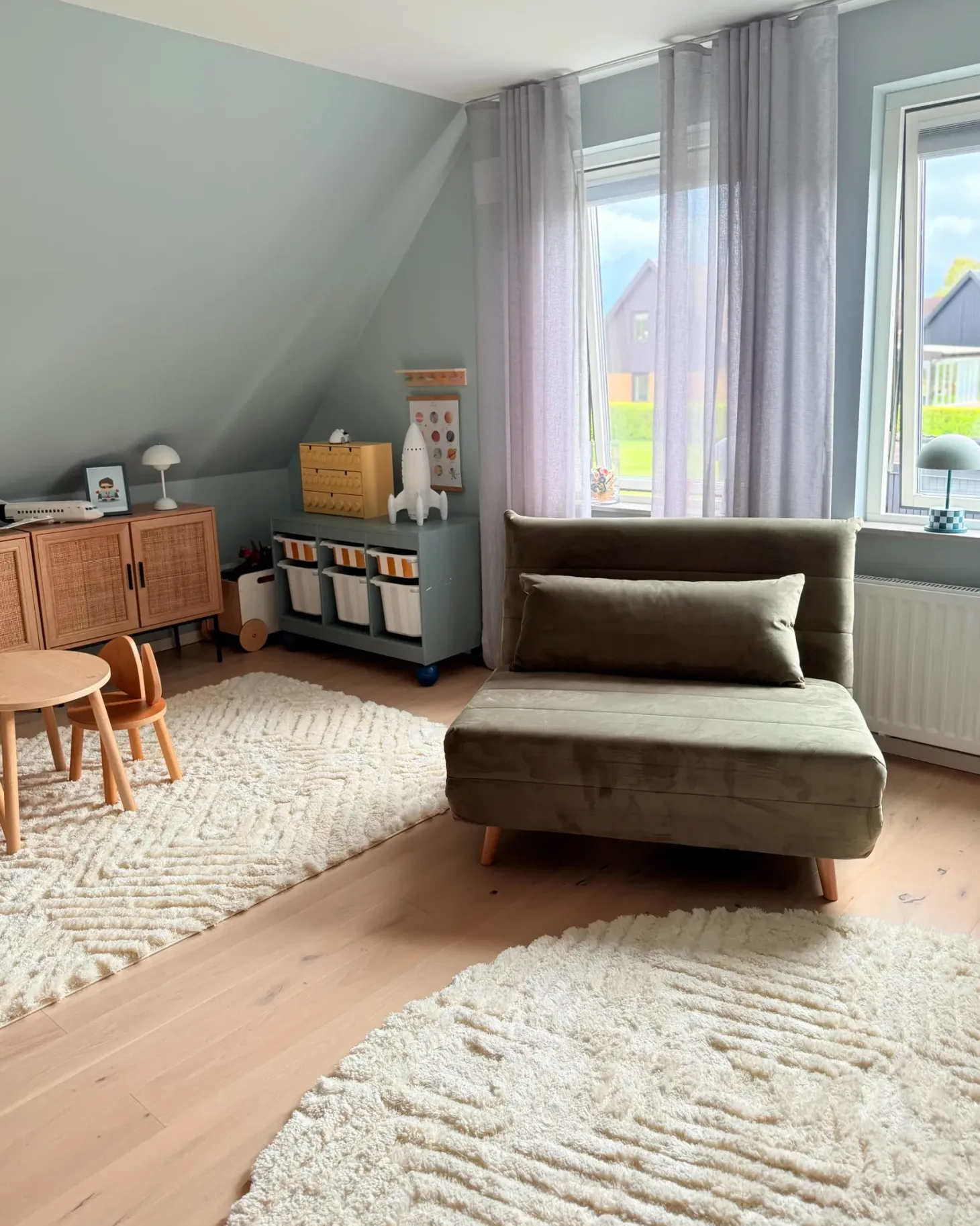 Sovestol SETTEN Velour Olivengrøn