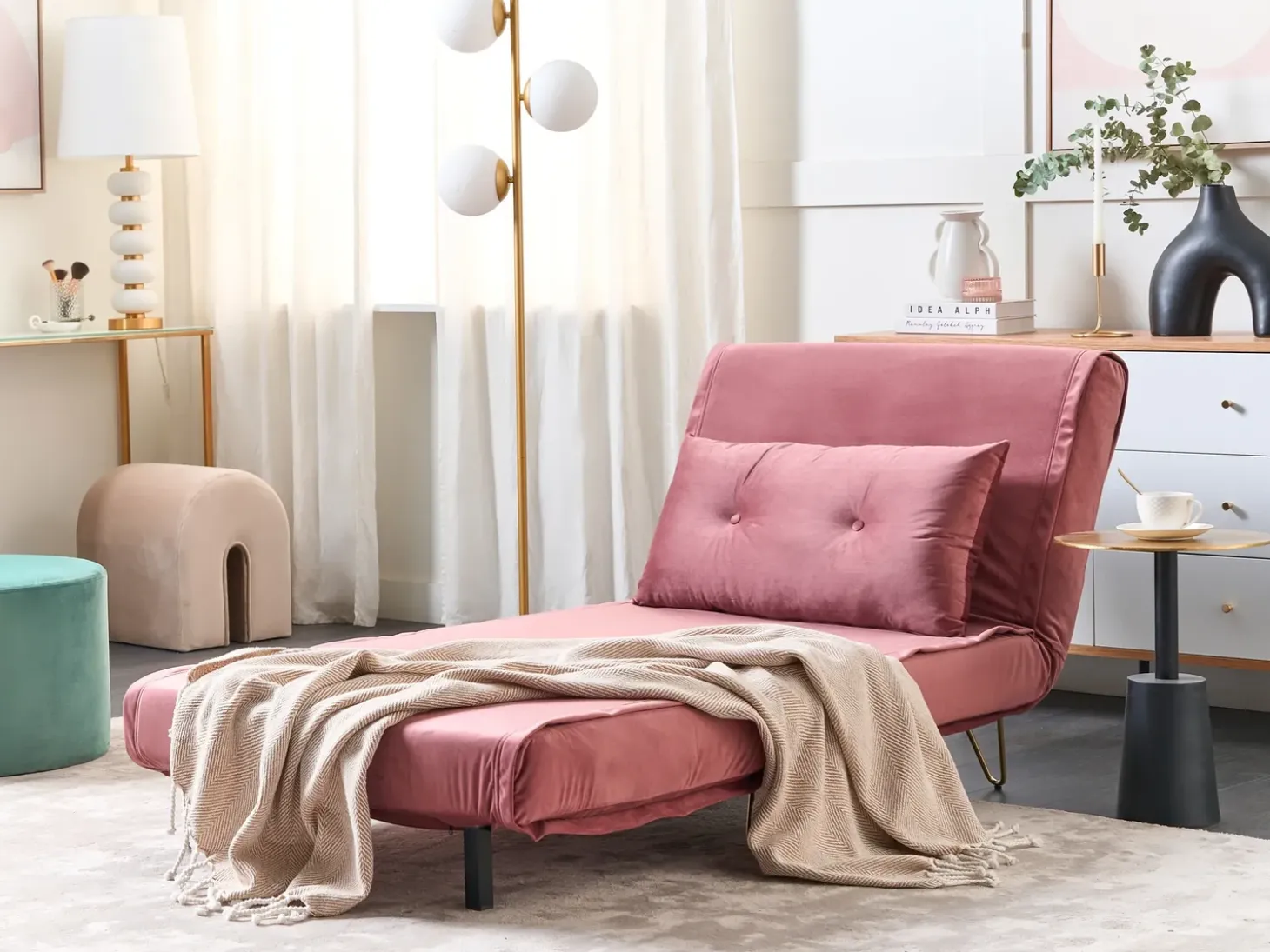 Sovestol VESTFOLD Velour Lyserød