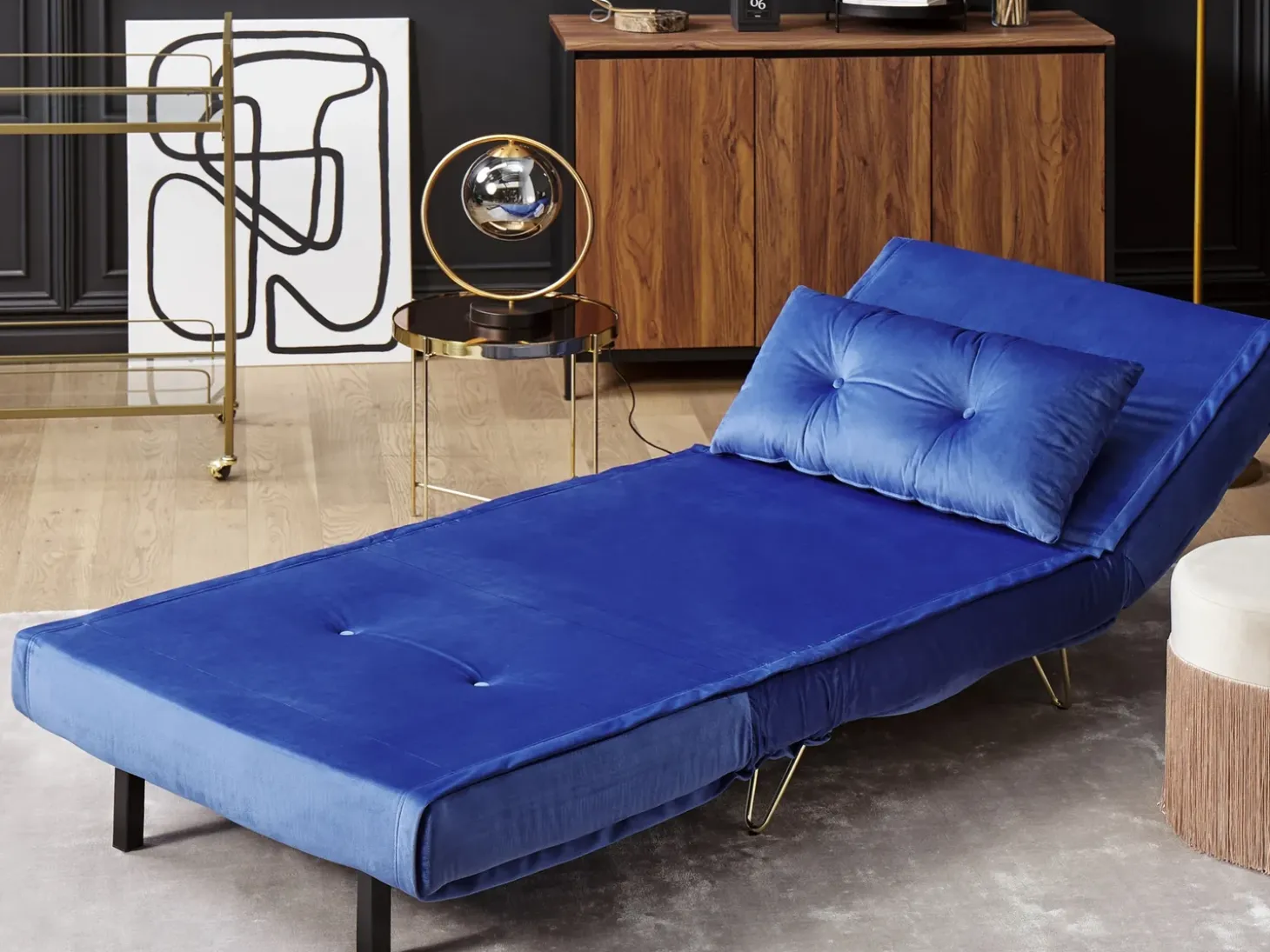 Sovestol VESTFOLD Velour Navy Blå