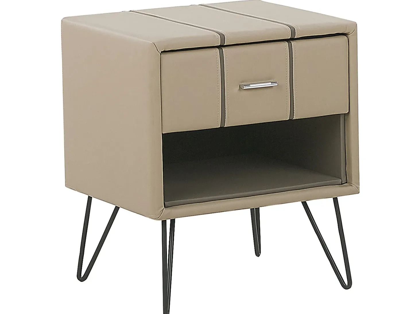 Soveværelse sæt Kunstlæder BETIN 180 x 200 cm Sand Beige