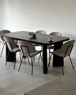 Spisebord ATLIN Sort 180 cm 90 cm