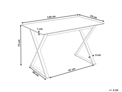 Spisebord ATTICA Marmor/guld 120 cm 70 cm Hærdet glas