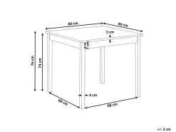 Spisebord BATTERSBY Lys eg 80 cm 80 cm