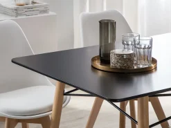 Spisebord BIONDI Sort bøg 140 cm 80 cm