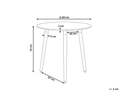 Spisebord BOMA Hvid 80 cm 80 cm