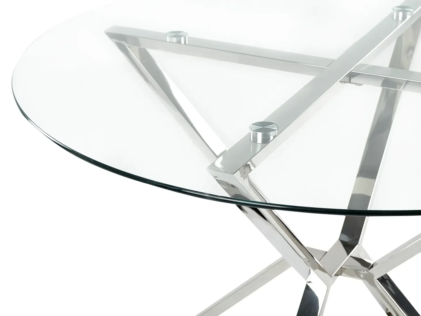 Spisebord BOSCO Sølv 105 cm 105 cm Hærdet glas