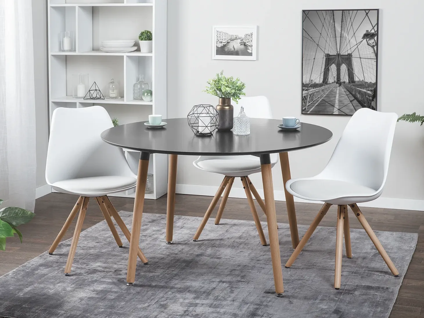 Spisebord BOVIO Sort 120 cm 120 cm