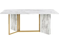 Spisebord CALCIO Hvid marmor 200 cm 100 cm