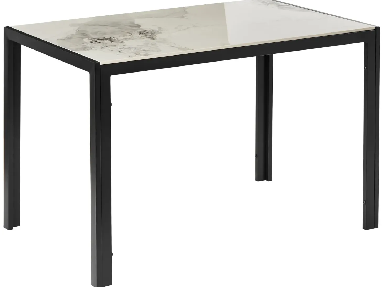 Spisebord CLARENCE Hvid marmor 120 cm 70 cm Keramik