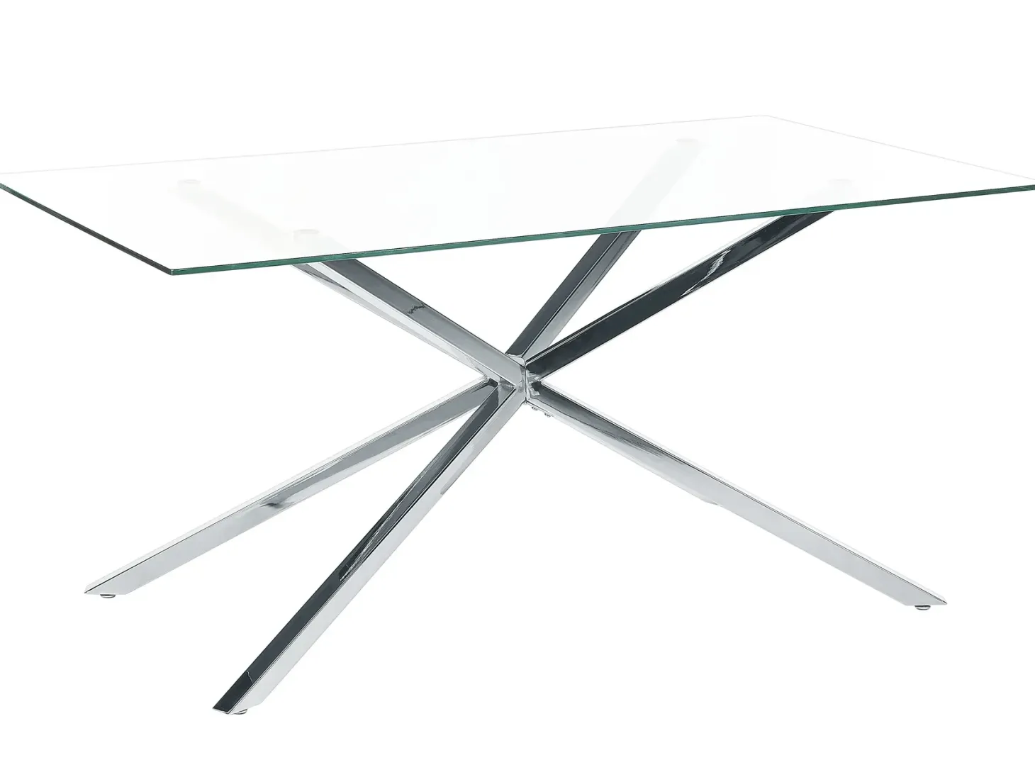 Spisebord CORA Sølv 160 cm 90 cm Hærdet glas
