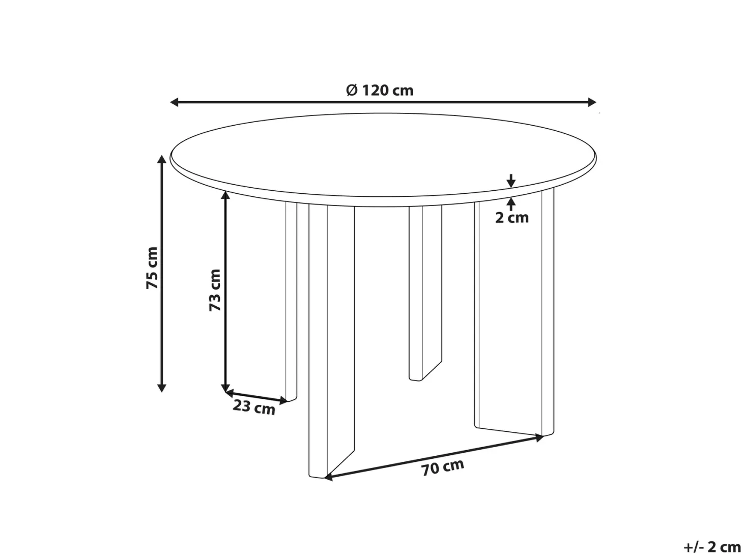 Spisebord COSMO Hvid 120 cm 120 cm