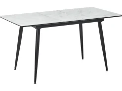 Spisebord EFTALIA Hvid marmor 120/150 cm 80 cm
