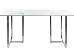 Spisebord ENVIA Sølv 160 cm 90 cm Hærdet glas