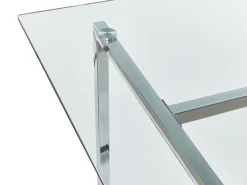 Spisebord ENVIA Sølv 160 cm 90 cm Hærdet glas